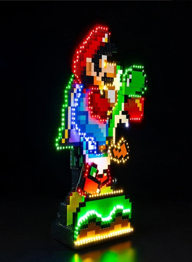 Kyglaring طقم إضاءة LED من Kyglaring متوافق مع مجموعة Lego 71438، ملحقات إضاءة لـ Super Mario World: Mario & Yoshi Nintendo Model Set، أضواء فقط، الإصدار الكلاسيكي. - Image 1